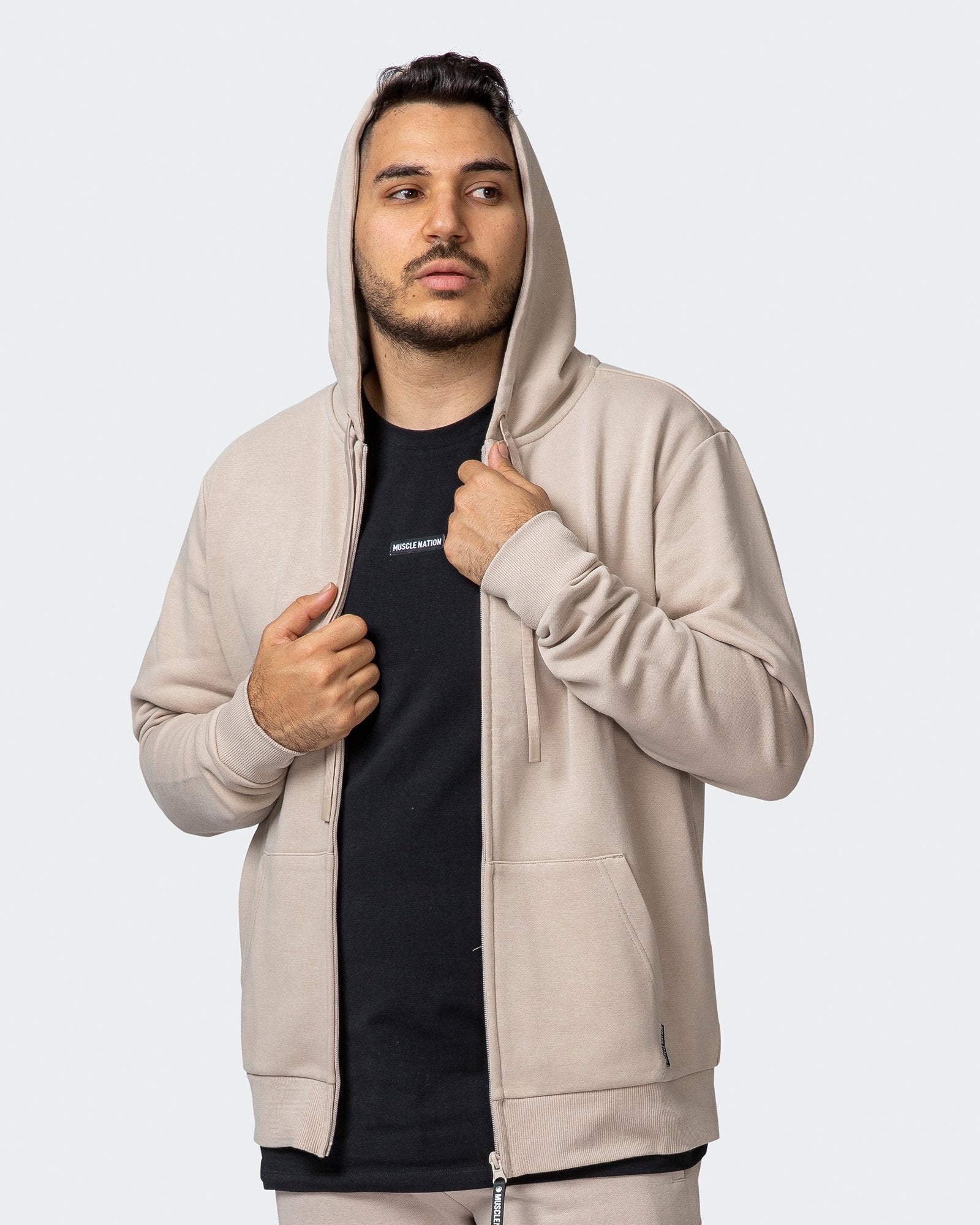 Muscle zip hotsell up hoodie