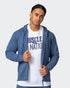 Zip Up Hoodie - Denim Blue