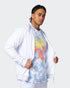 Zip Up Hoodie - White Marl