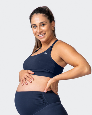 MN Everyday Maternity Bra - Navy-Sports Bras-XS-032213NAVY-XS-MNAPPRL13824-1-Muscle Nation