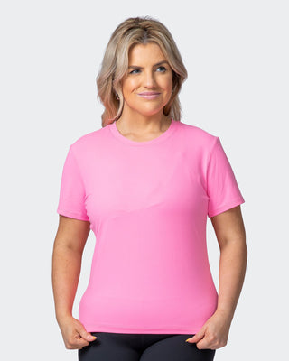 MN Everyday Tee - Shocking Pink-Tops-XXS-012214SHKPNK-XXS-MNAPPRL13267-1-Muscle Nation
