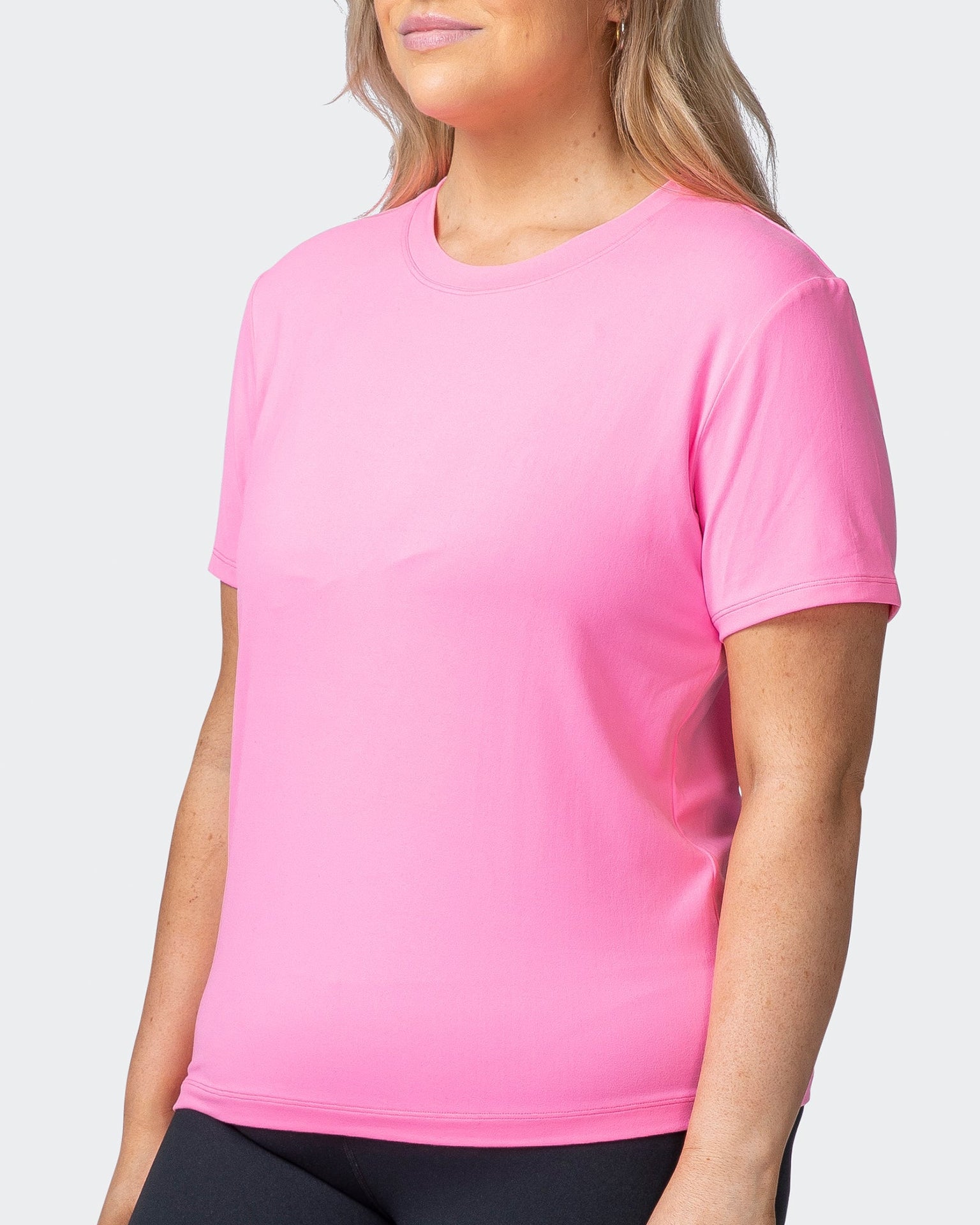 MN Everyday Tee - Shocking Pink-Tops-XXS-012214SHKPNK-XXS-MNAPPRL13267-3-Muscle Nation