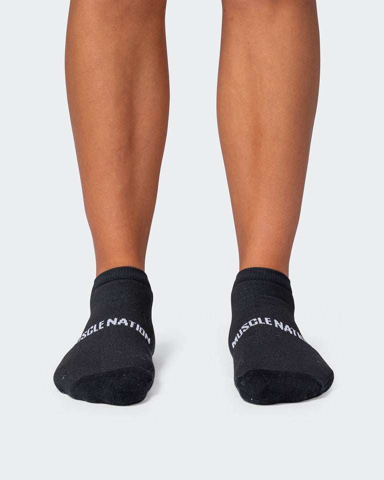 MN Unisex Ankle Socks 2 Pack - Black