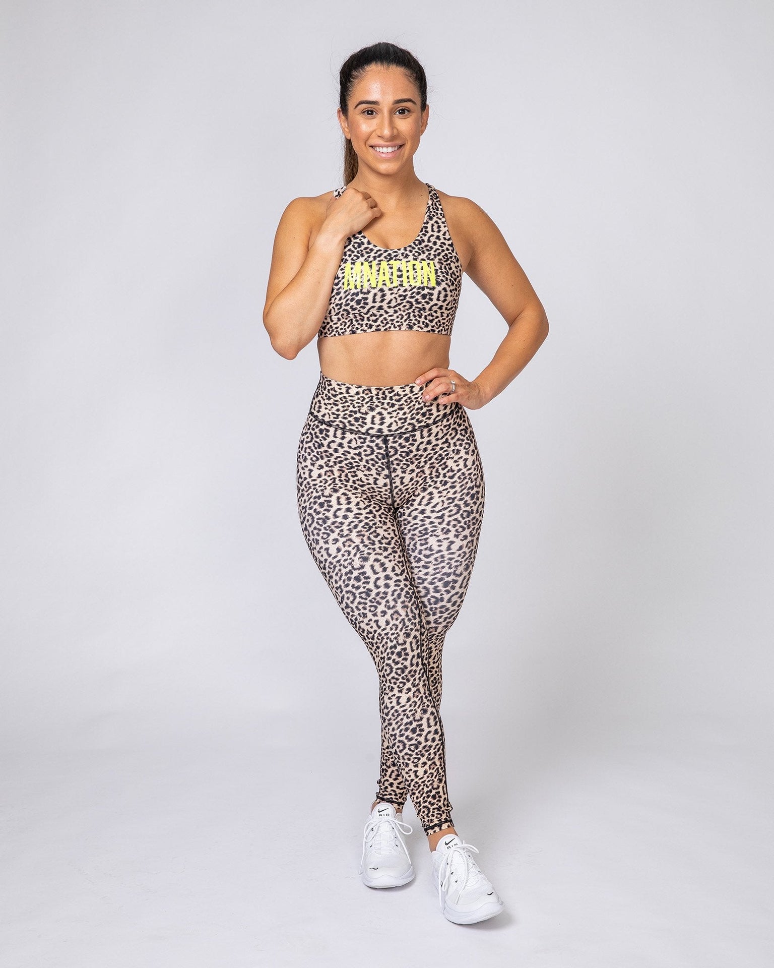 Motion Full Length Leggings - Micro Leopard - Muscle Nation