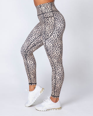 Motion Pocket Ankle Length - Yellow Leopard-Leggings-XXS-MNAPPRL9423-MNAPPRL9423-1-Muscle Nation