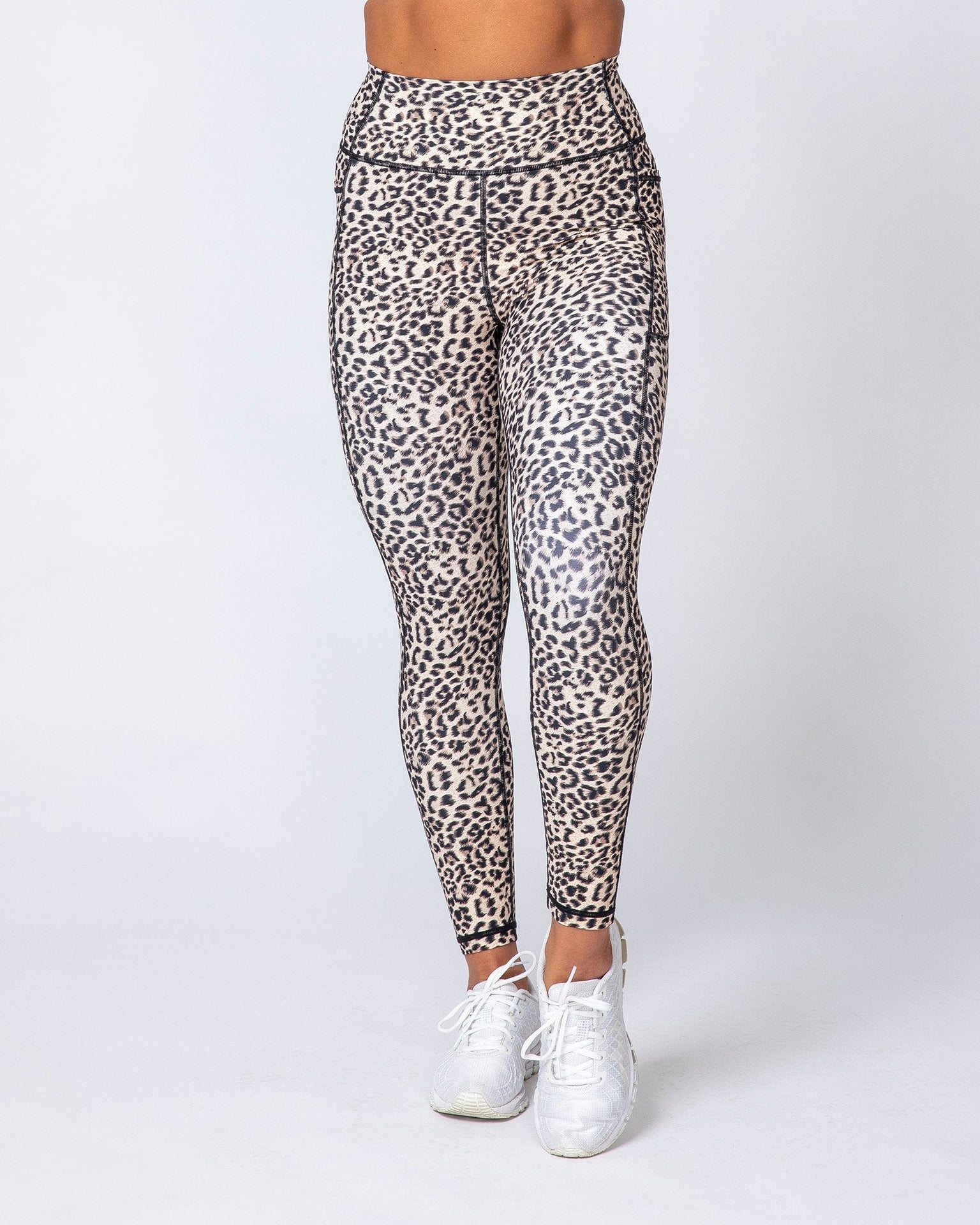Motion Pocket Ankle Length - Yellow Leopard-Leggings-XXS-MNAPPRL9423-MNAPPRL9423-7-Muscle Nation