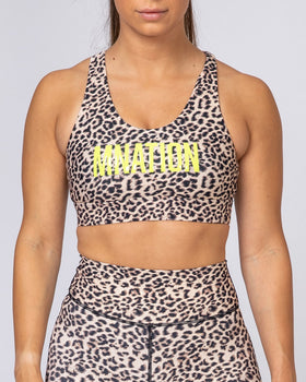 Motion Sculpt Bra - Yellow Leopard