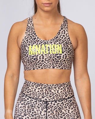 Motion Sculpt Bra - Yellow Leopard-Sports Bras-XS-MNAPPRL8159-MNAPPRL8159-1-Muscle Nation