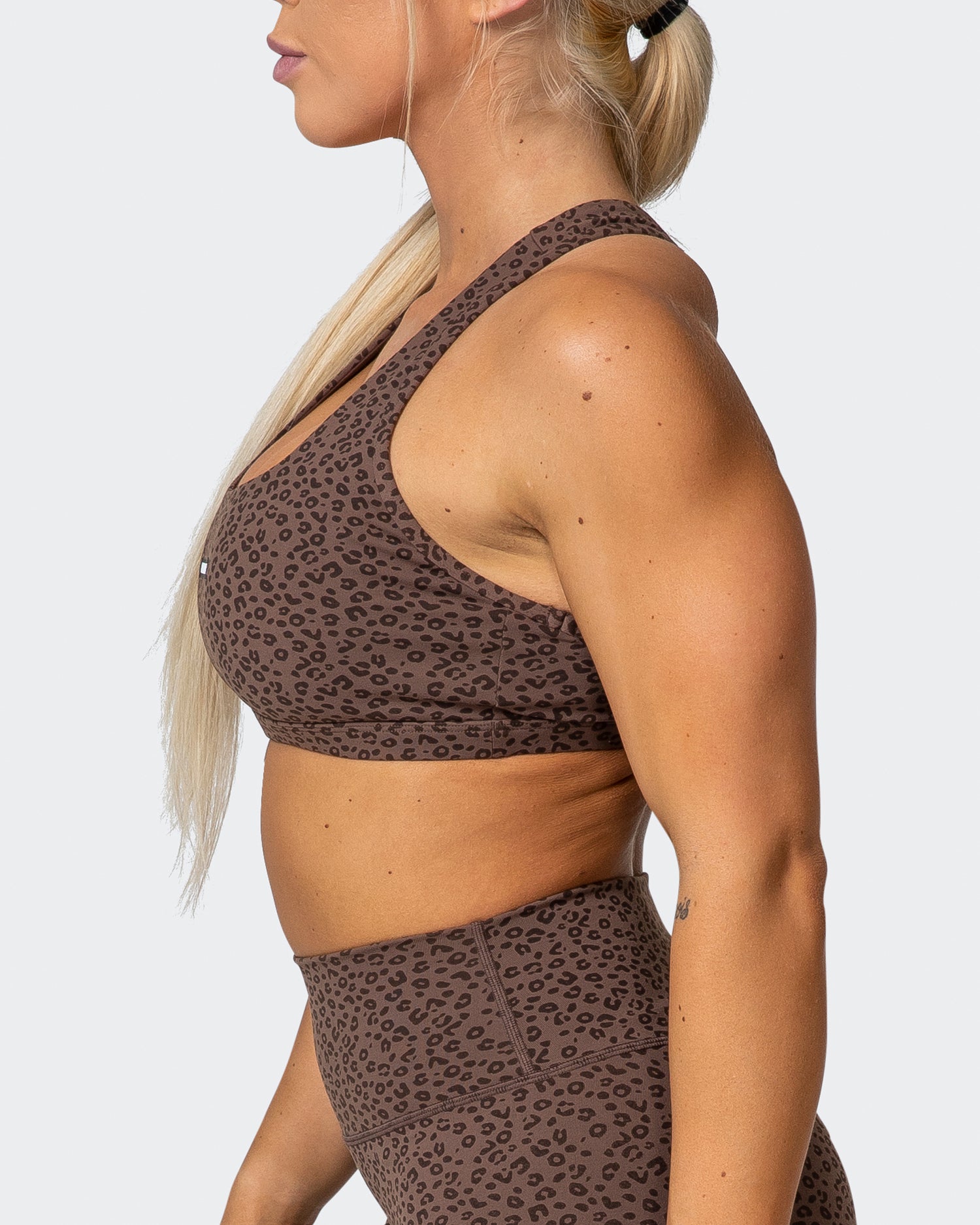 Flex Bra - Chocolate Mini Cheetah Print - Muscle Nation