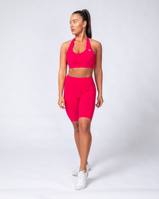 Signature Referee Length High Waist Scrunch - Hot Pink-Shorts-XXS-MNAPPRL10214-MNAPPRL10214-2-Muscle Nation