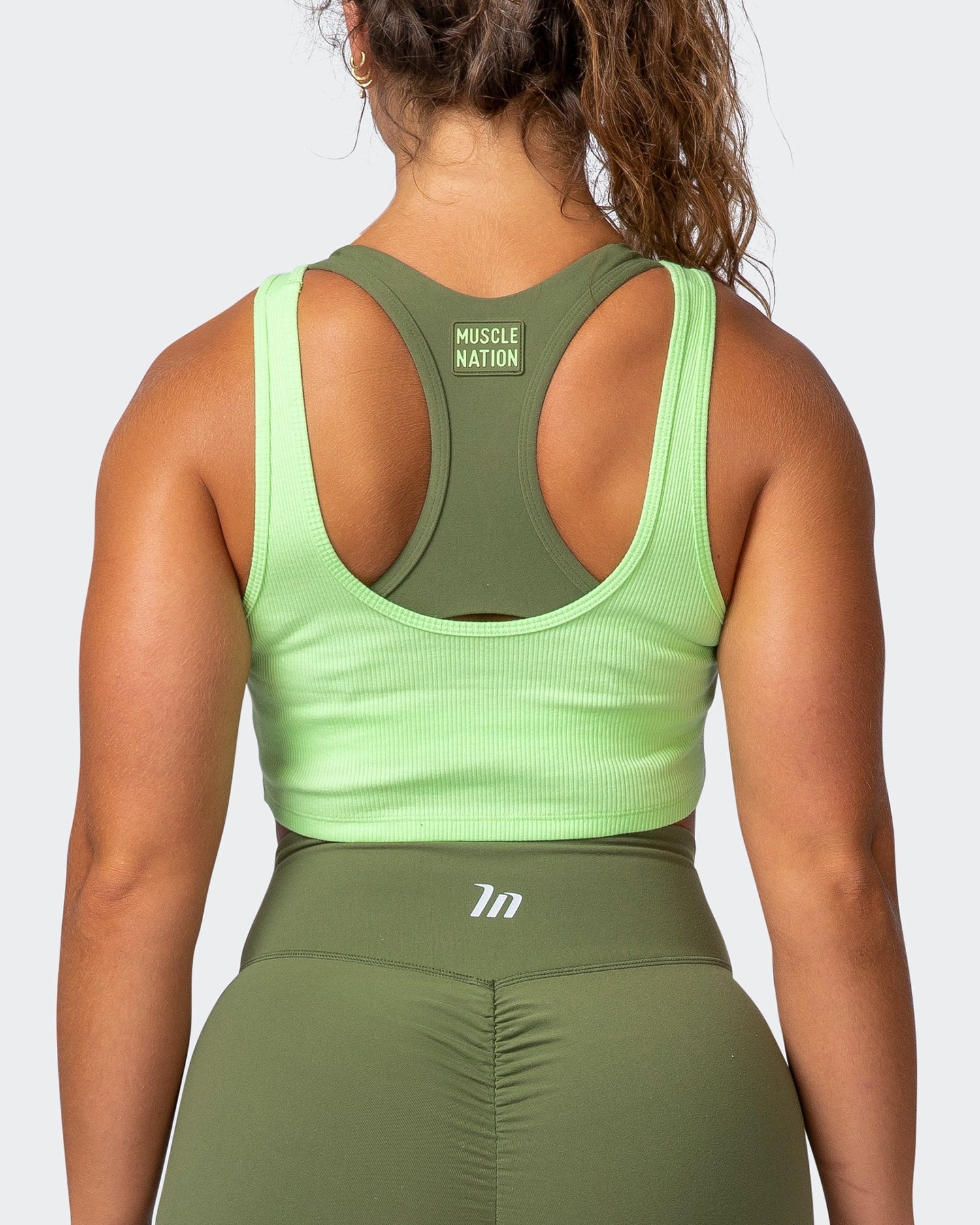 Scorching Hot Ribbed Tank - Lime Flash