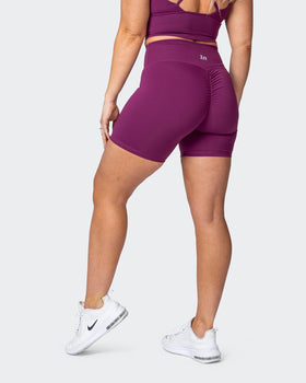 Signature Scrunch Bike Shorts - Boysenberry