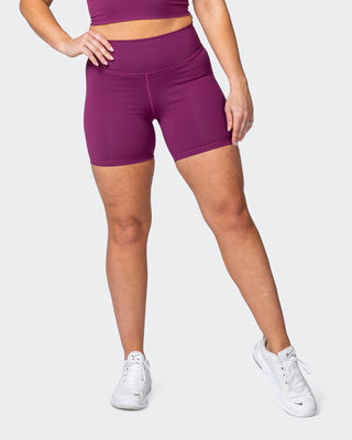 Signature Scrunch Bike Shorts - Boysenberry-Shorts-XXS-MNAPPRL10302-MNAPPRL10302-2-Muscle Nation