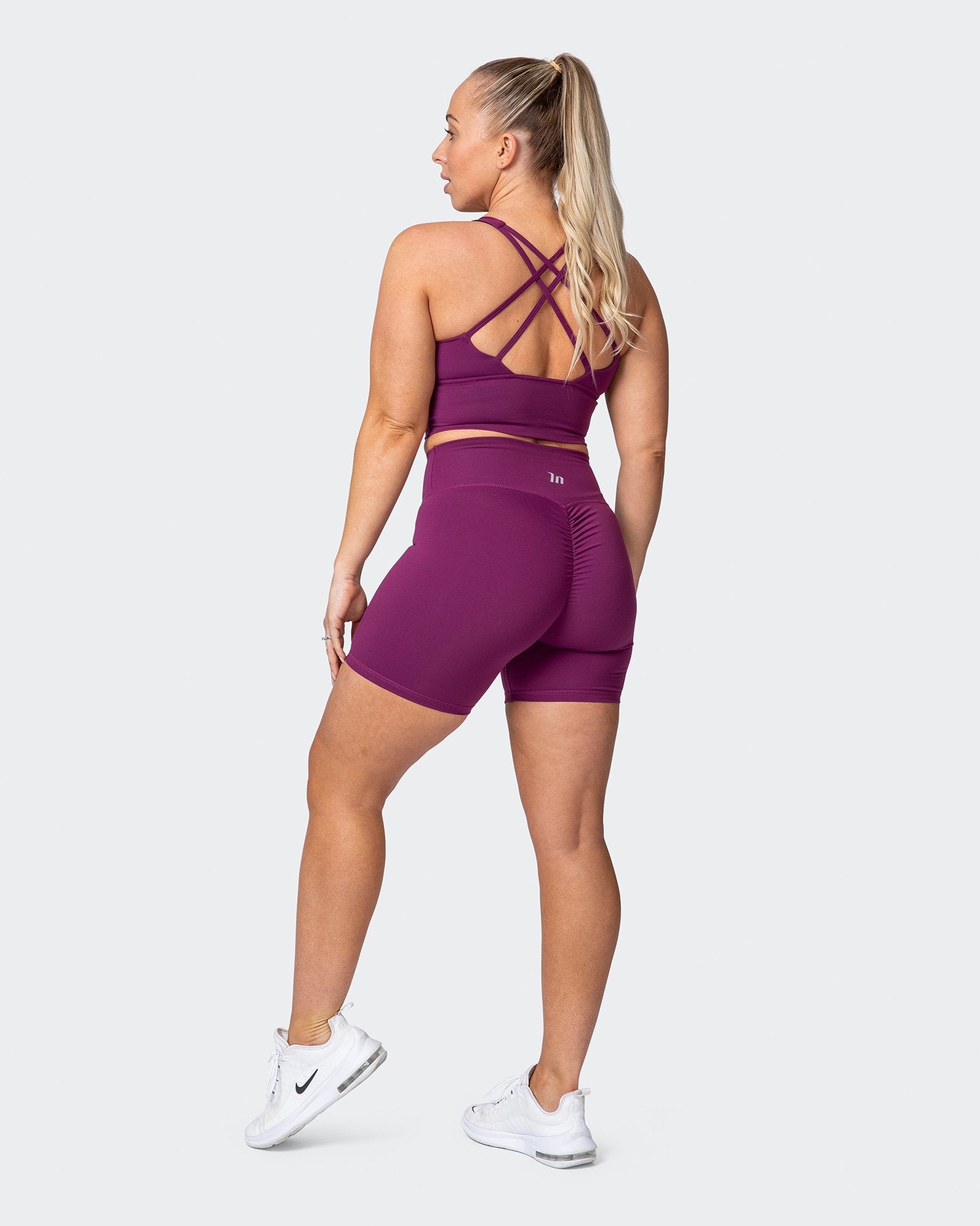 Signature Scrunch Bike Shorts - Boysenberry