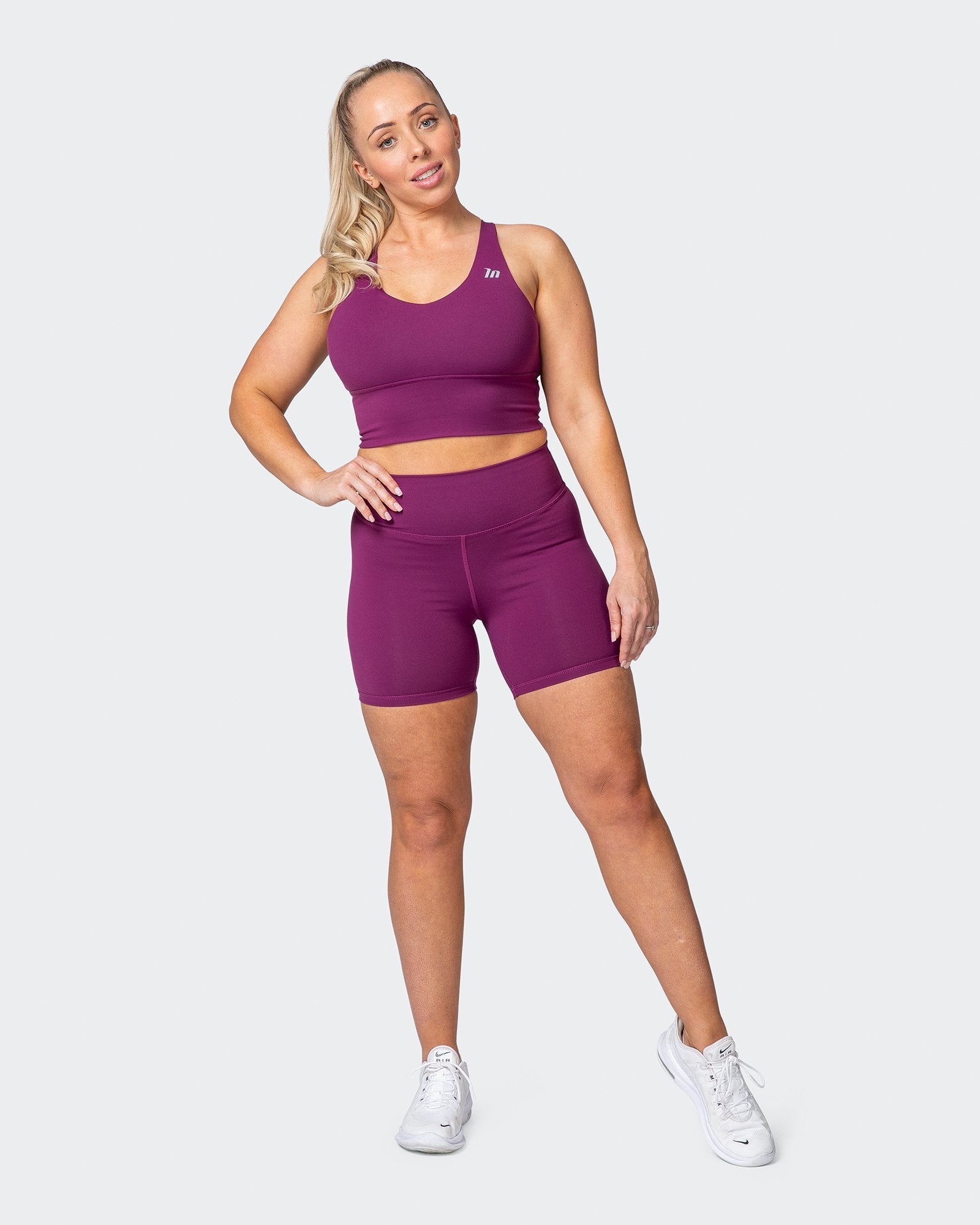 Signature Scrunch Bike Shorts - Boysenberry