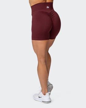 Signature Scrunch Bike Shorts - Merlot