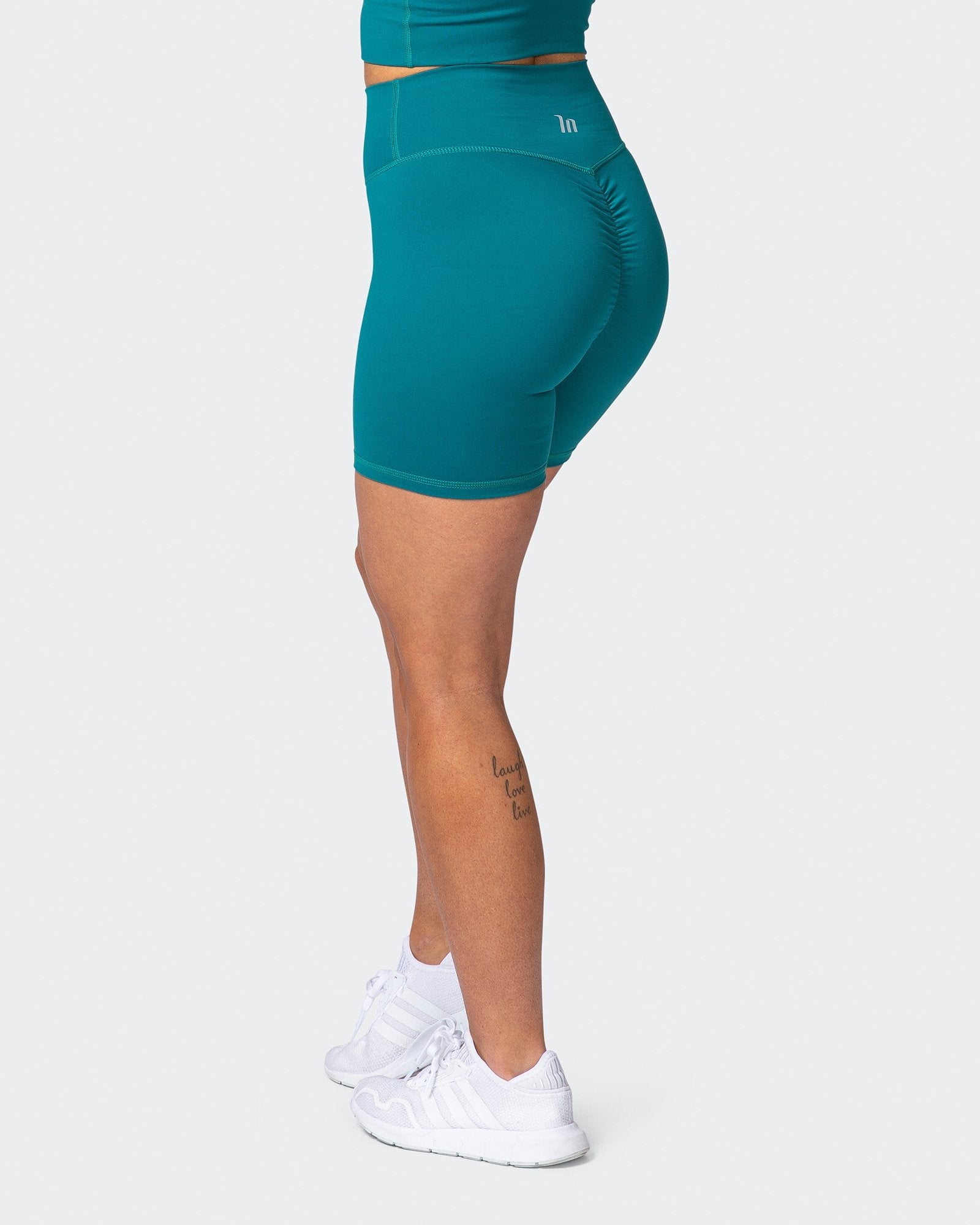 Signature Scrunch Bike Shorts - Teal