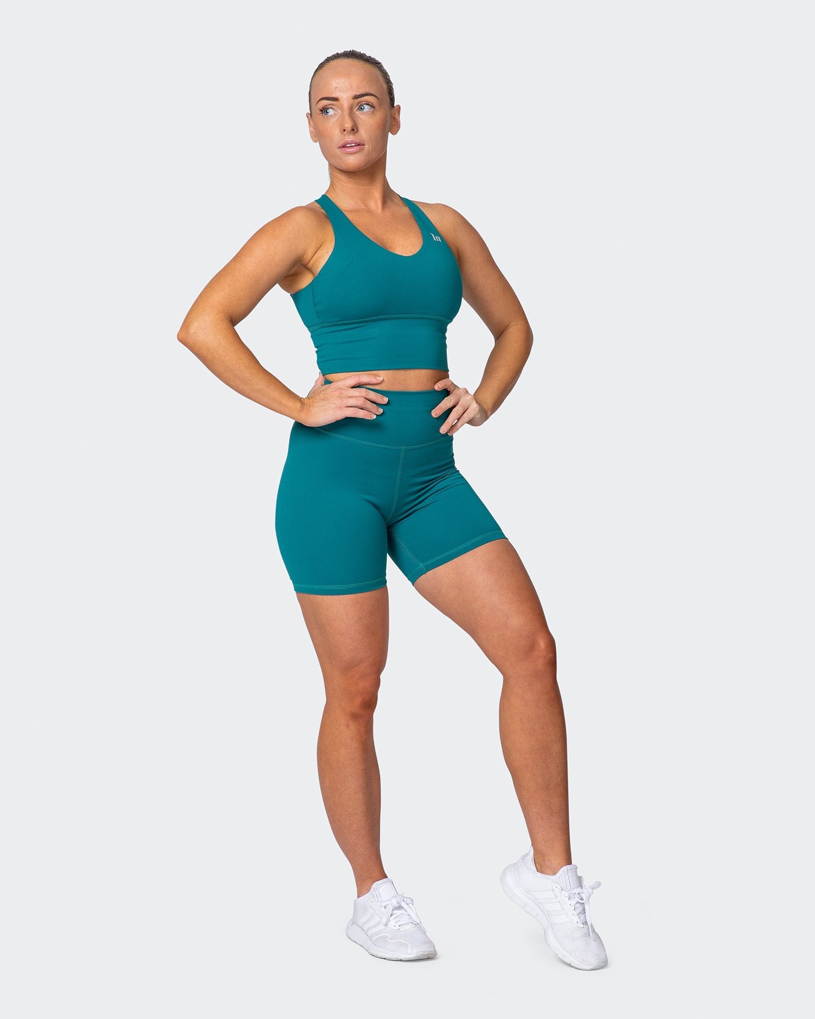 Signature Scrunch Bike Shorts - Teal