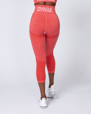 Shape Up Seamless 7/8 Leggings - Poppy Marl-Leggings-XS-MNAPPRL9174-MNAPPRL9174-1-Muscle Nation