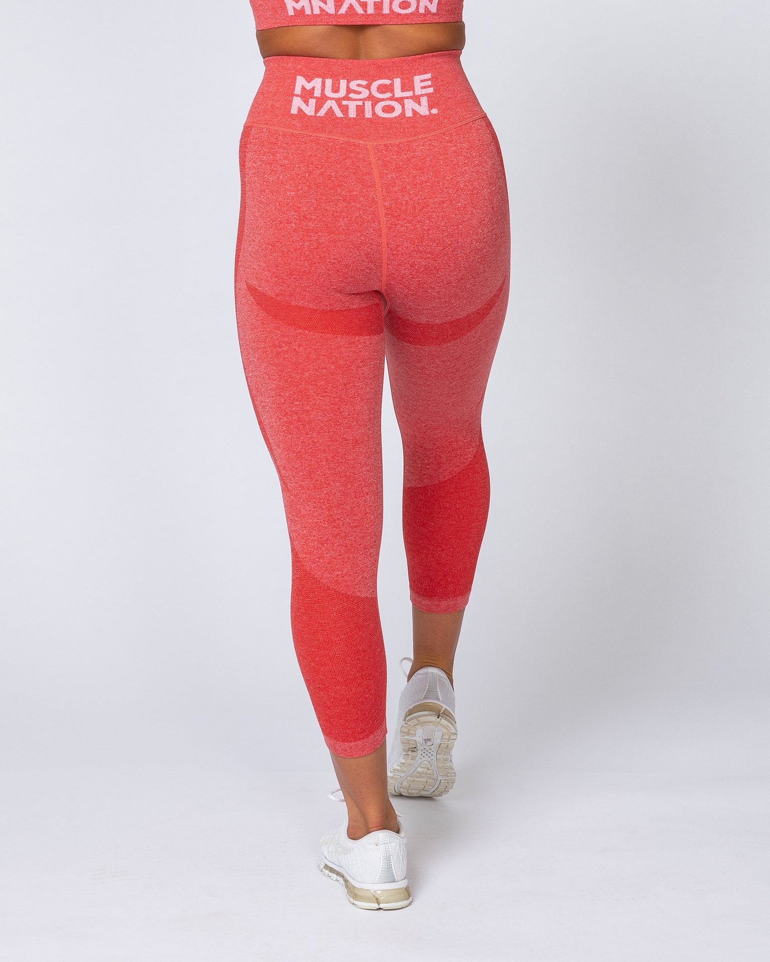 Shape Up Seamless 7/8 Leggings - Poppy Marl-Leggings-XS-MNAPPRL9174-MNAPPRL9174-11-Muscle Nation