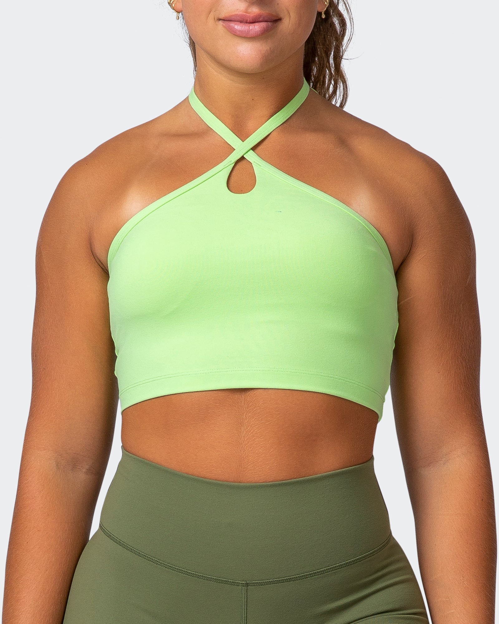 Shimmer Bra Tank Combo - Lime Flash