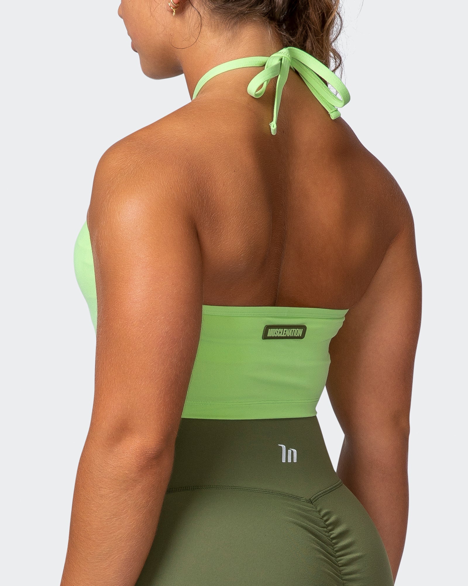 Shimmer Bra Tank Combo - Lime Flash