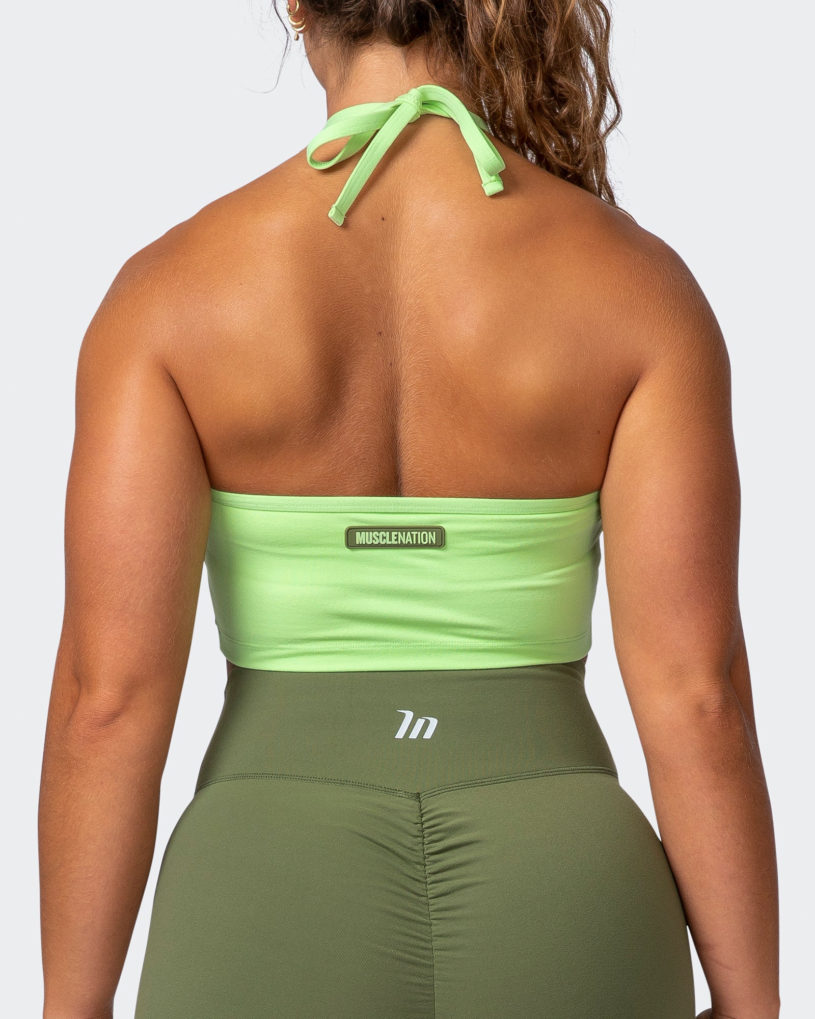 Shimmer Bra Tank Combo - Lime Flash