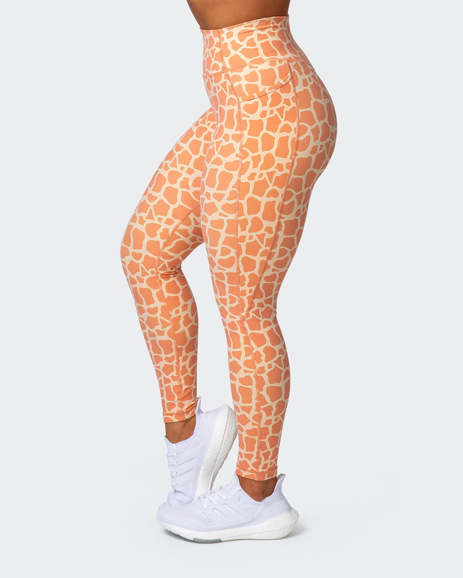 Signature Pocket Ankle Length Leggings - Paradise Giraffe Print