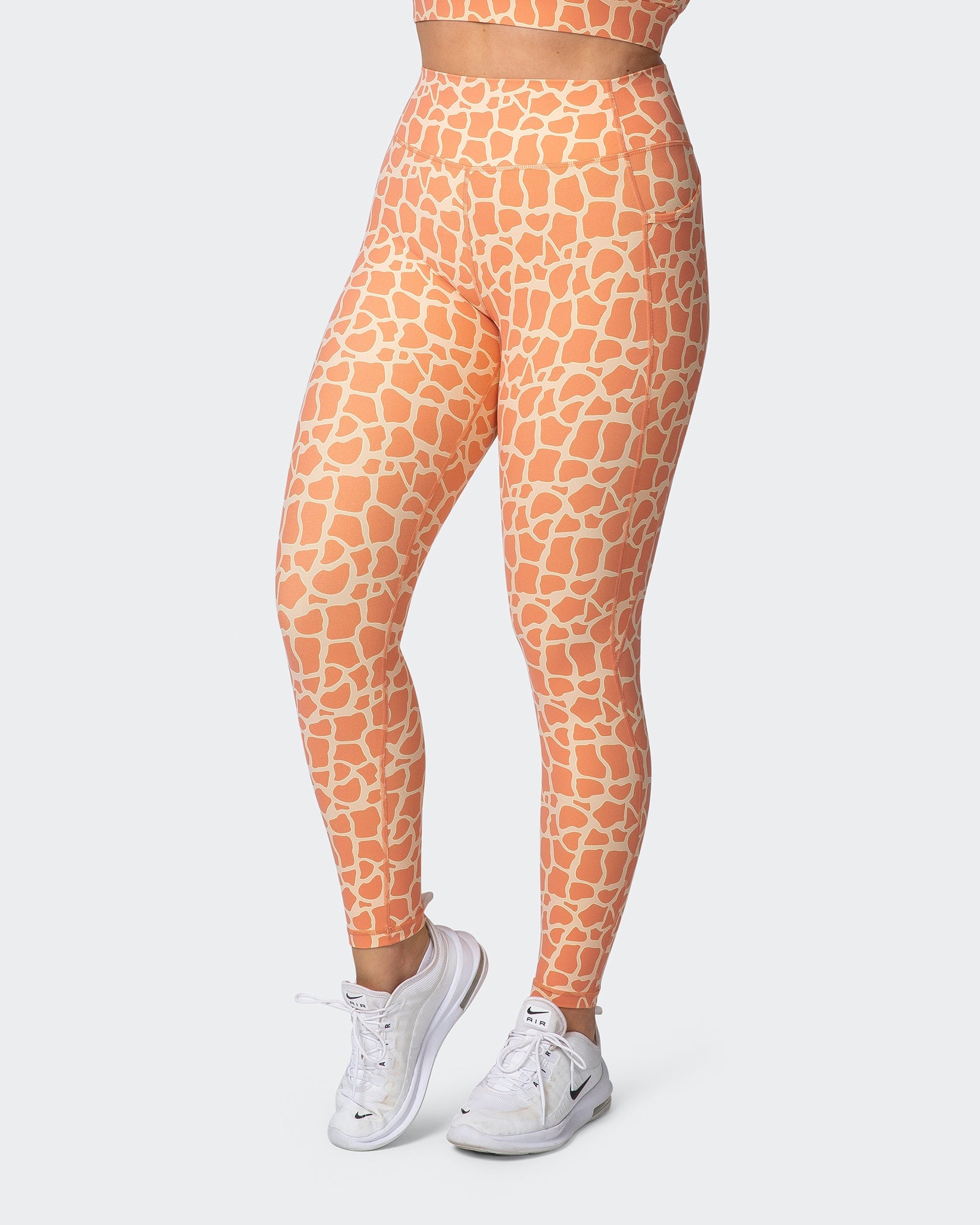 Signature Pocket Ankle Length Leggings - Paradise Giraffe Print