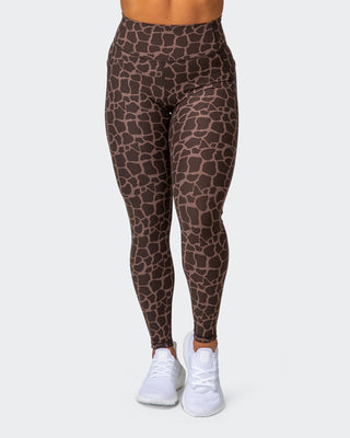 Signature Pocket Ankle Length Leggings - Tonal Giraffe Print-Leggings-XXS-032209TNLGIR-XXS-MNAPPRL13717-2-Muscle Nation