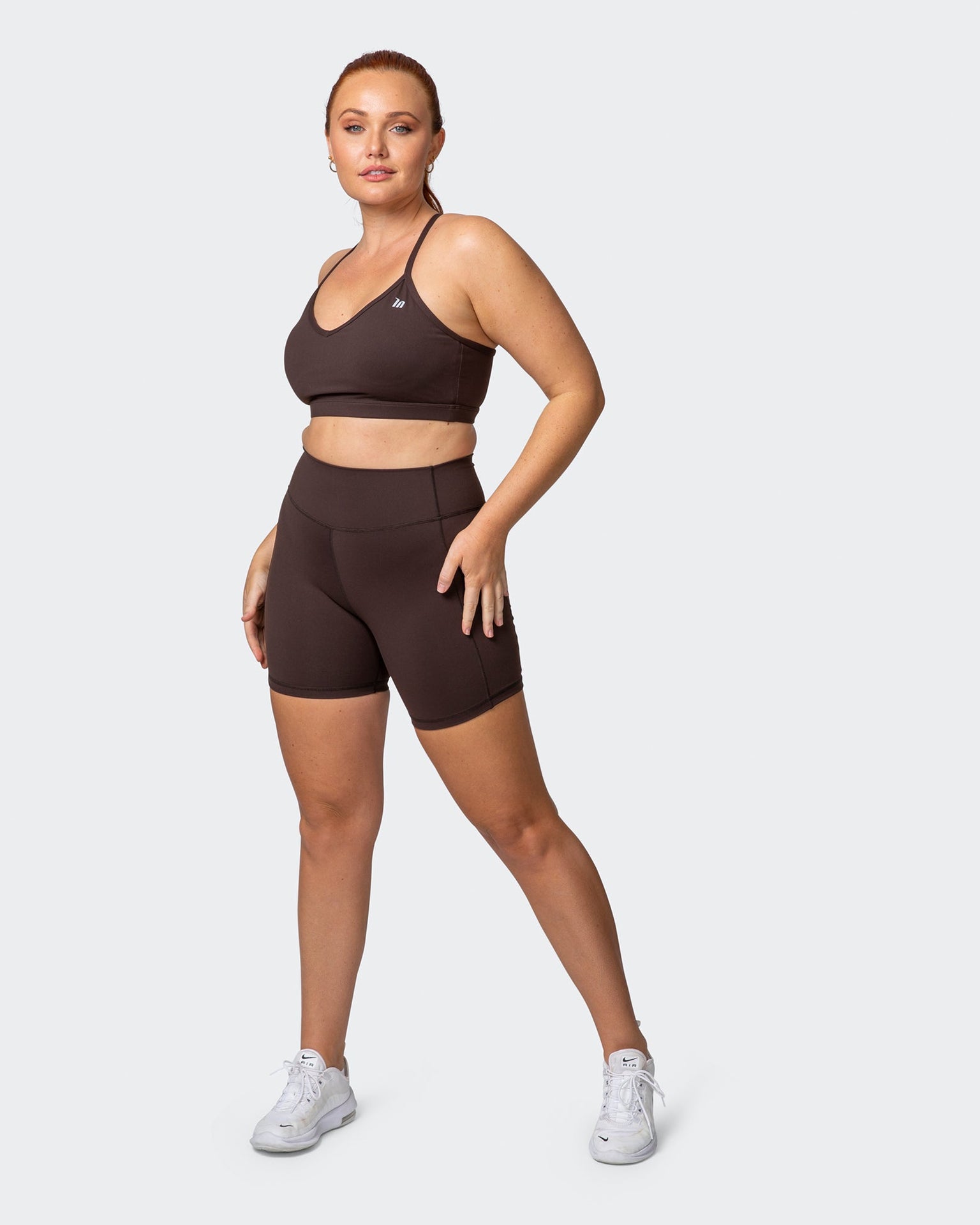 Signature Pocket Bike Shorts - Cocoa-Shorts-XXS-032208COCOA-XXS-MNAPPRL13668-6-Muscle Nation