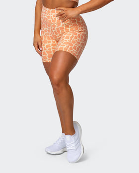 Signature Pocket Bike Shorts - Paradise Giraffe Print