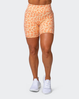 Signature Pocket Bike Shorts - Paradise Giraffe Print-Shorts-XXS-032208PARGIR-XXS-MNAPPRL13689-2-Muscle Nation