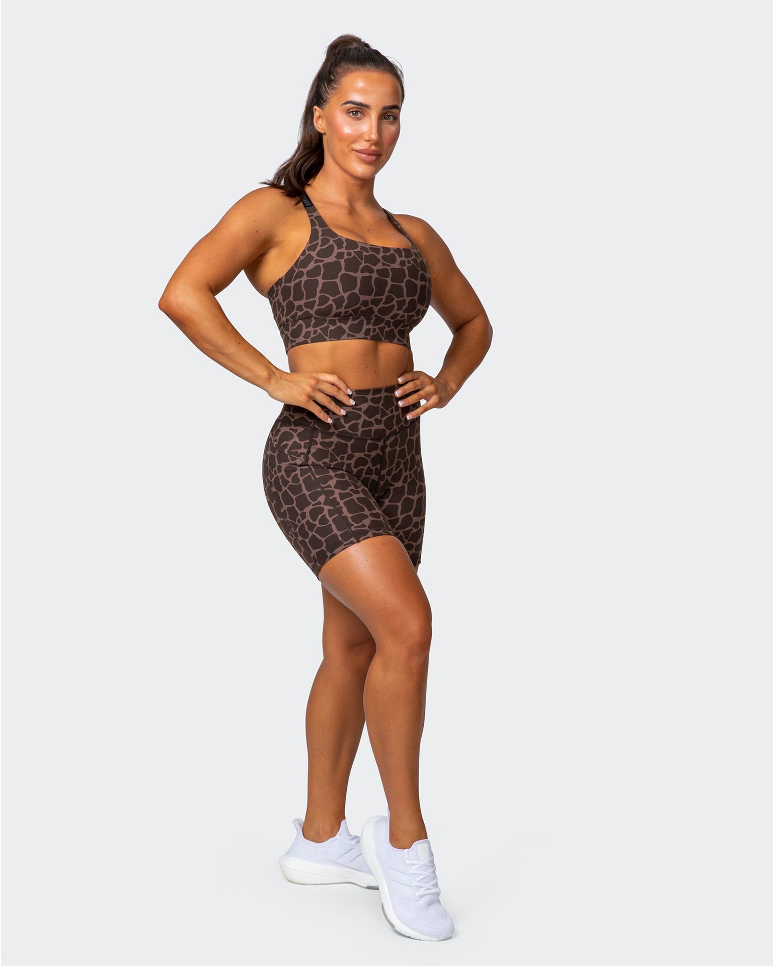 Signature Pocket Bike Shorts - Tonal Giraffe Print-Shorts-XXS-032208TNLGIR-XXS-MNAPPRL13682-7-Muscle Nation