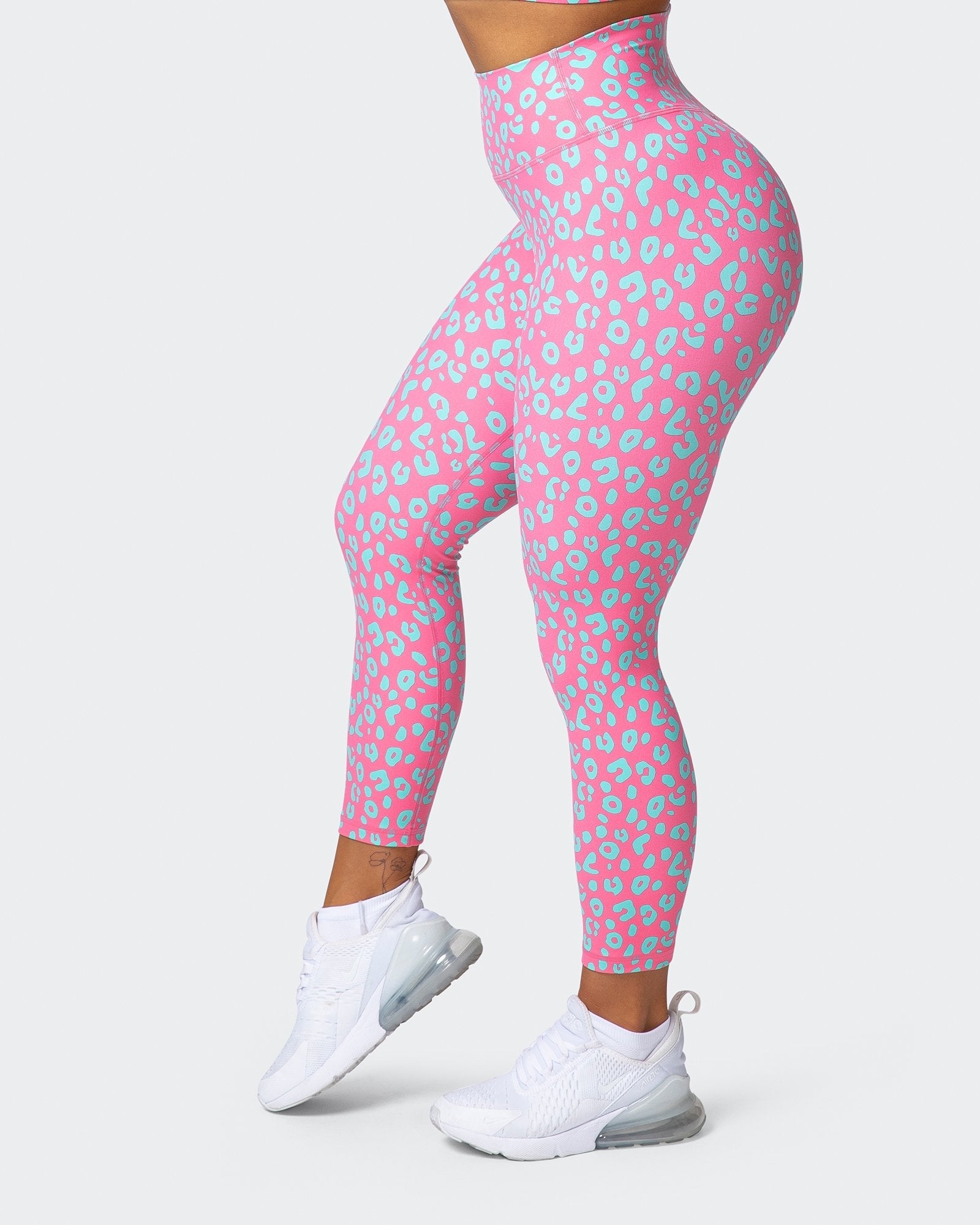 Signature Scrunch 7/8 Leggings - Cotton Candy Cheetah Print