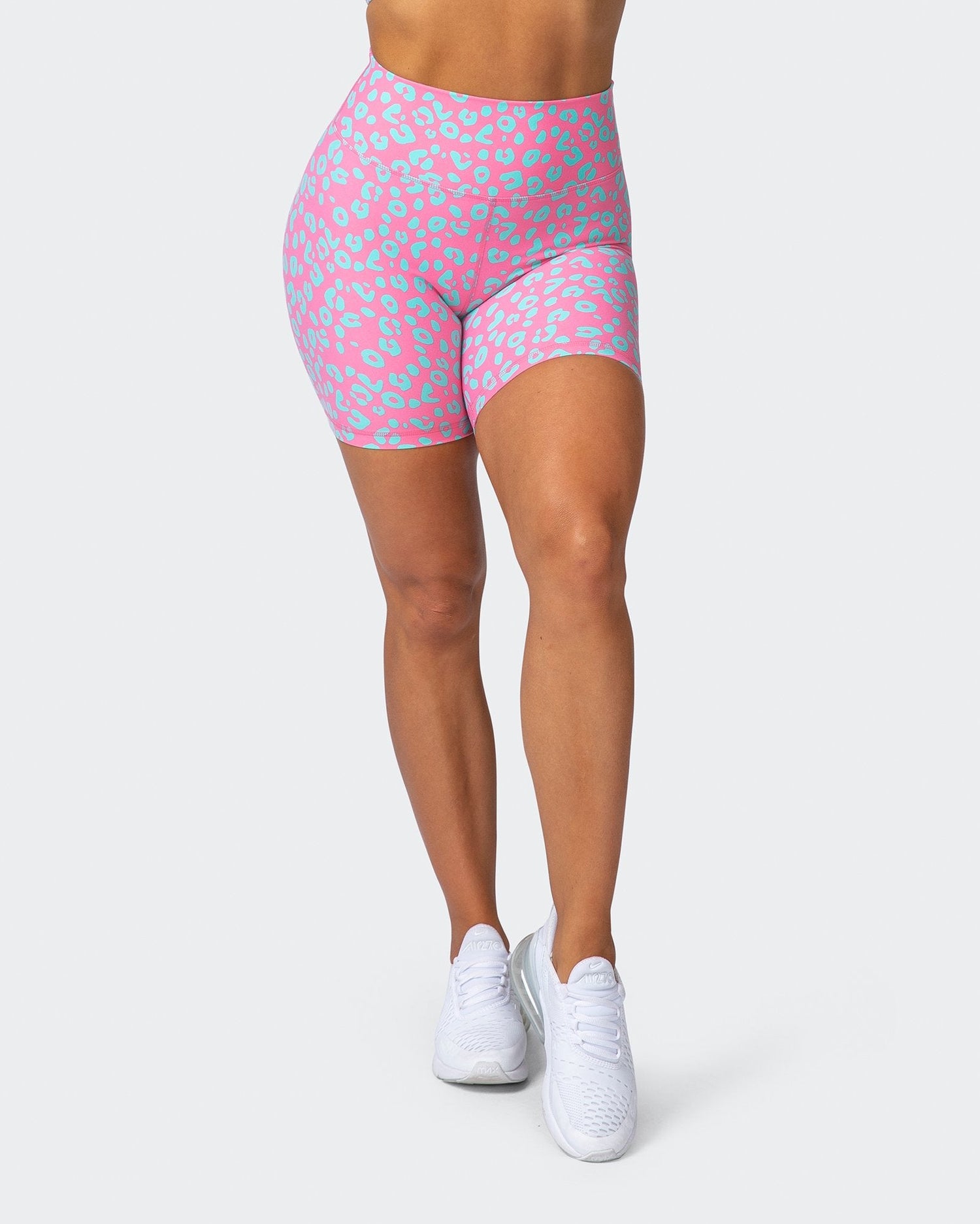 Signature Scrunch Bike Shorts - Cotton Candy Cheetah Print