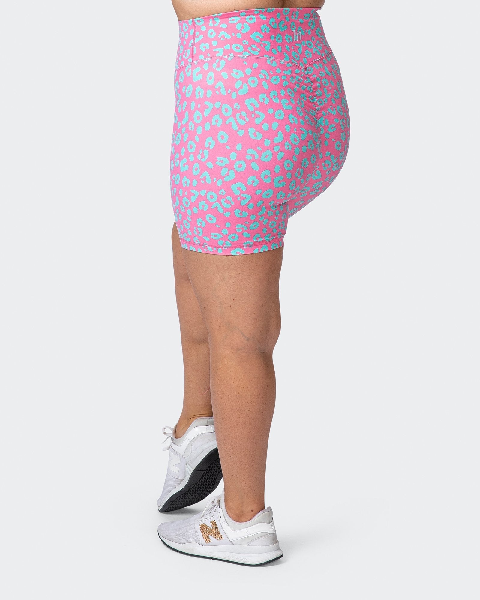 Signature Scrunch Bike Shorts - Cotton Candy Cheetah Print