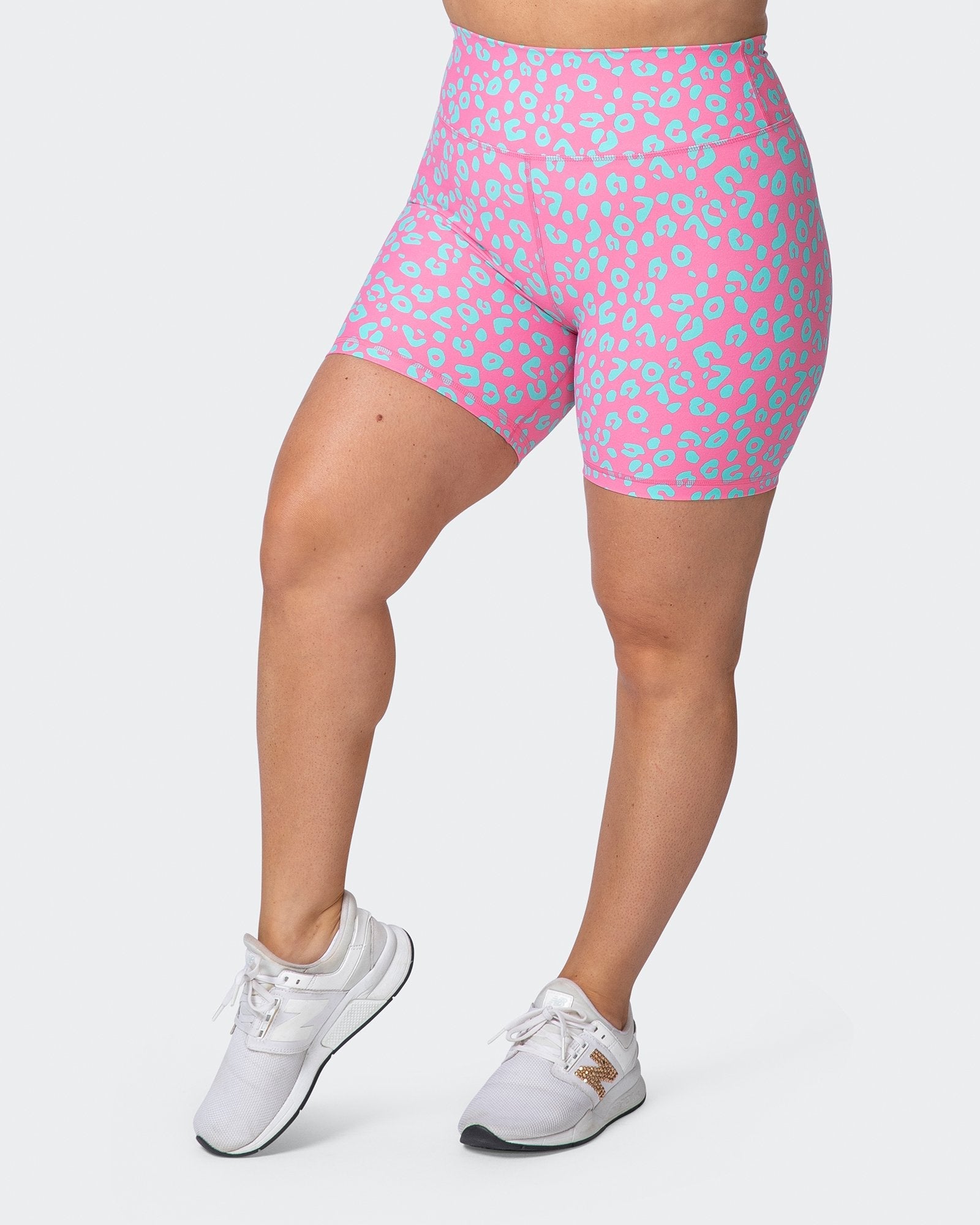 Signature Scrunch Bike Shorts - Cotton Candy Cheetah Print