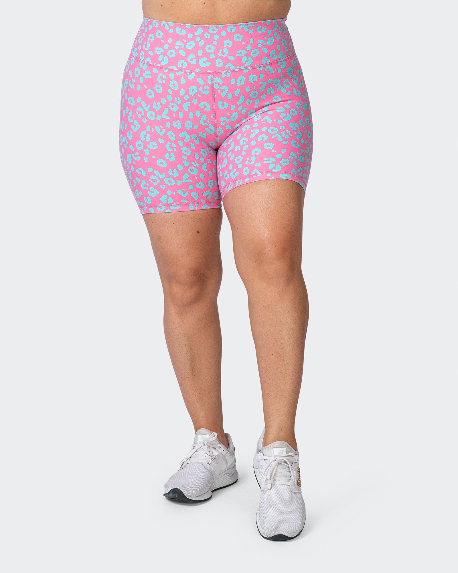 Signature Scrunch Bike Shorts - Cotton Candy Cheetah Print