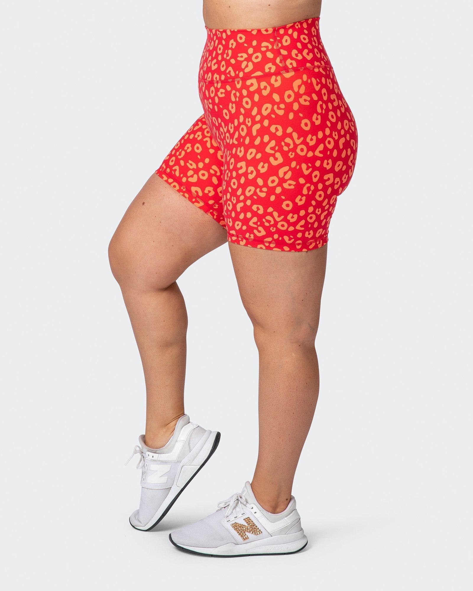 Signature Scrunch Bike Shorts - Vibrant Cheetah Print