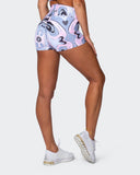 Signature Scrunch Booty Shorts - Marble Print