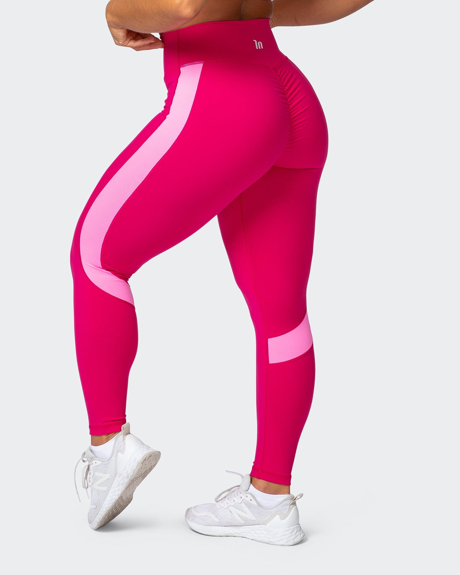 Sunlight Signature Scrunch Ankle Length Leggings - Pink Punch - Muscle  Nation