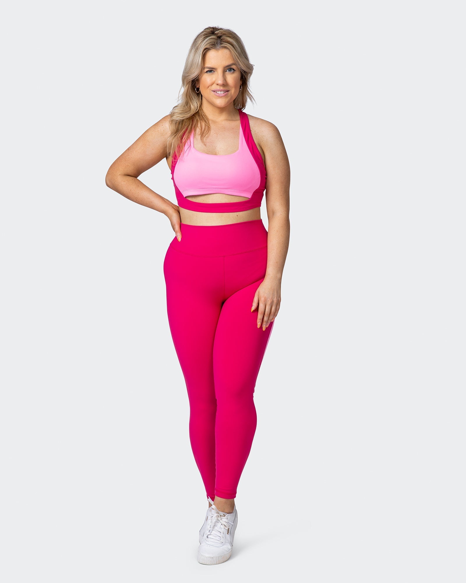 Sunlight Signature Scrunch Ankle Length Leggings - Pink Punch