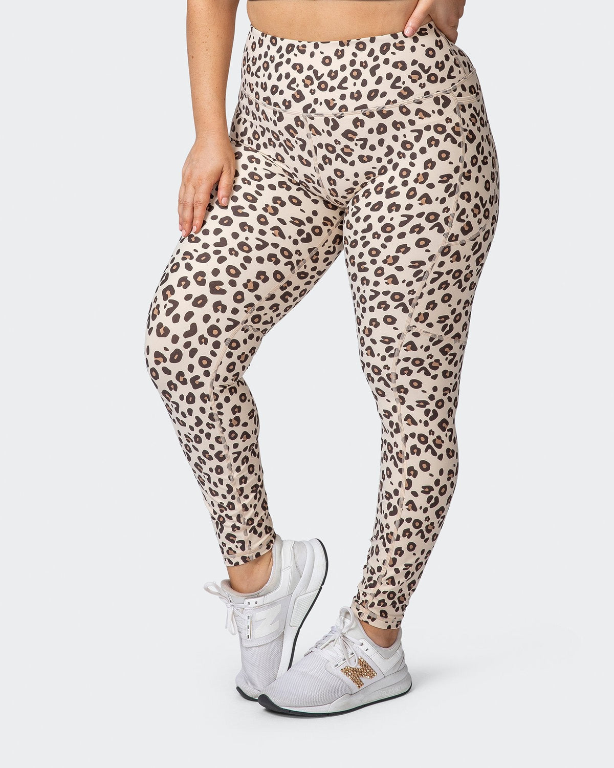 Superior Squat Pocket Ankle Length Leggings Cheetah Print