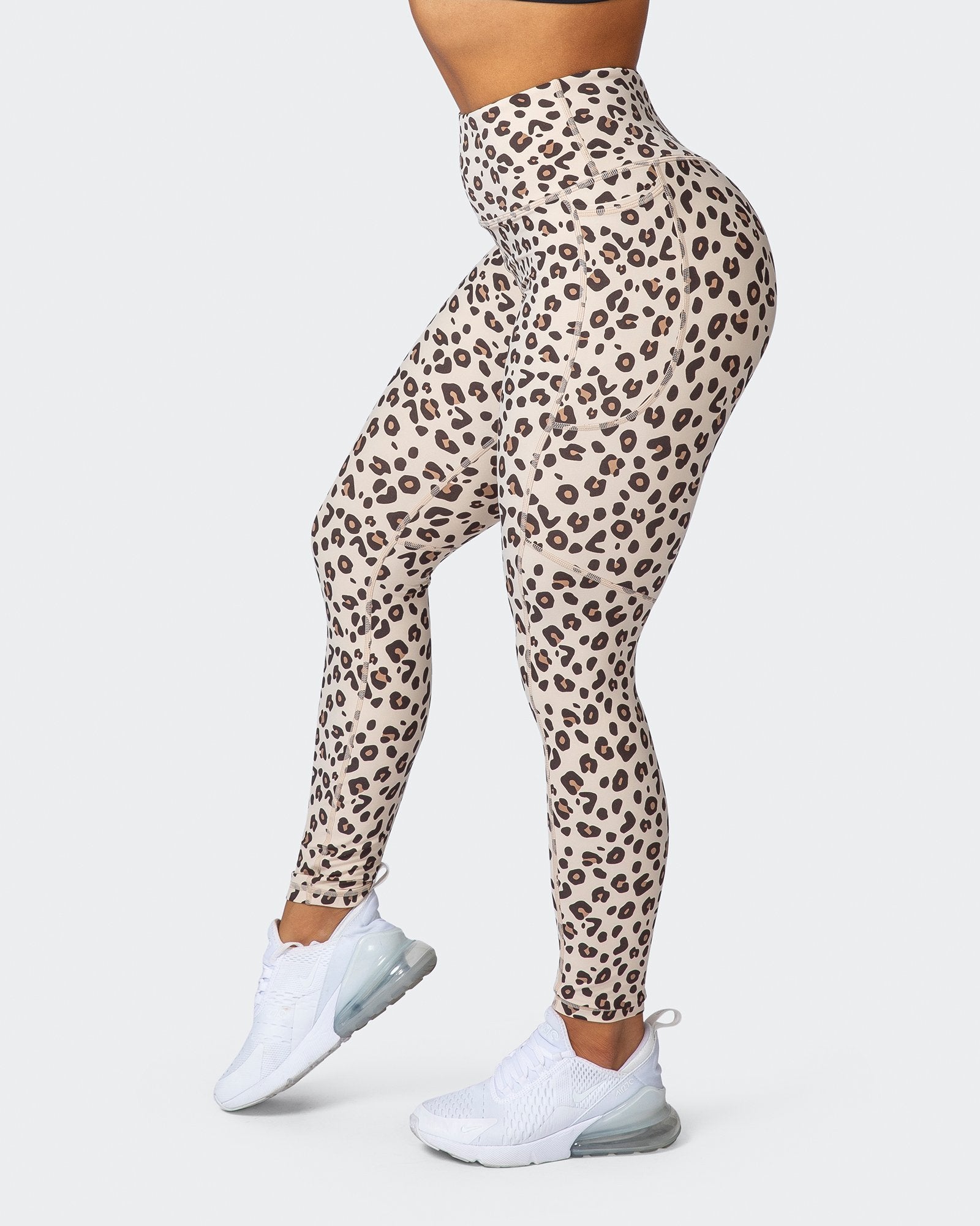 Superior Squat Pocket Ankle Length Leggings - Cheetah Print