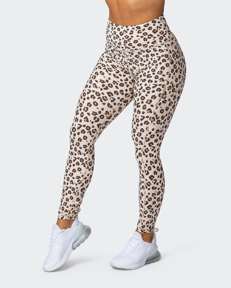 Superior Squat Pocket Ankle Length Leggings - Cheetah Print