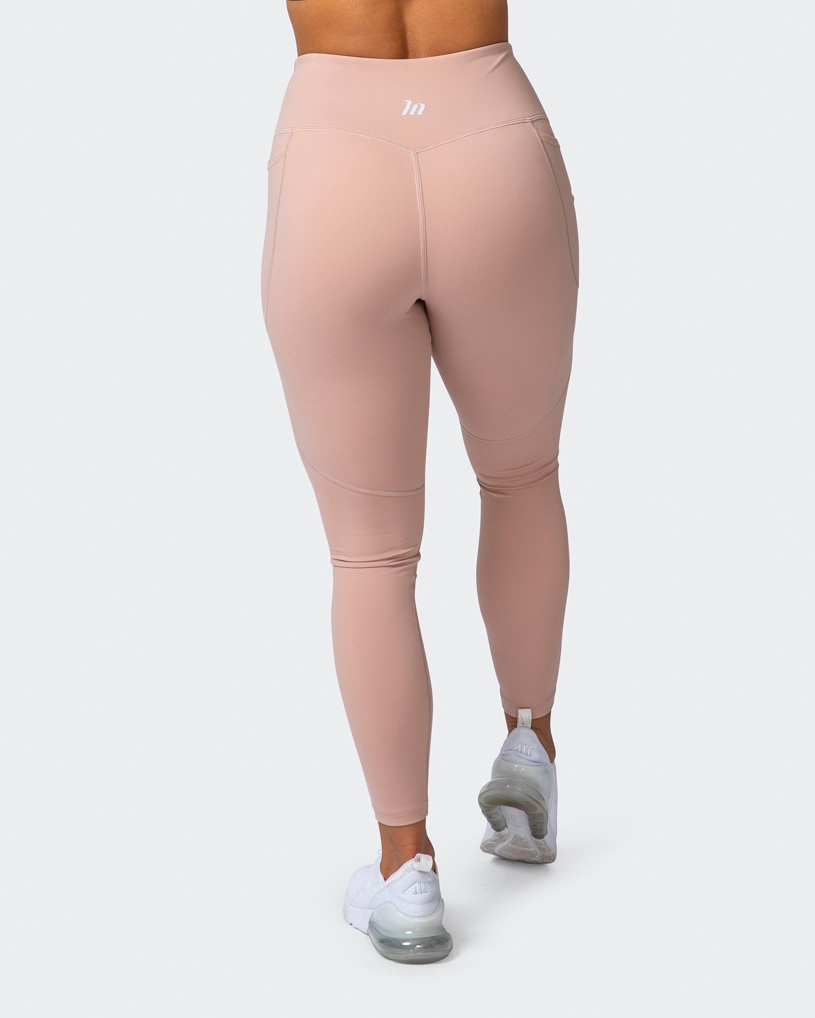 Superior Squat Pocket Ankle Length Leggings - Mahogany Rose