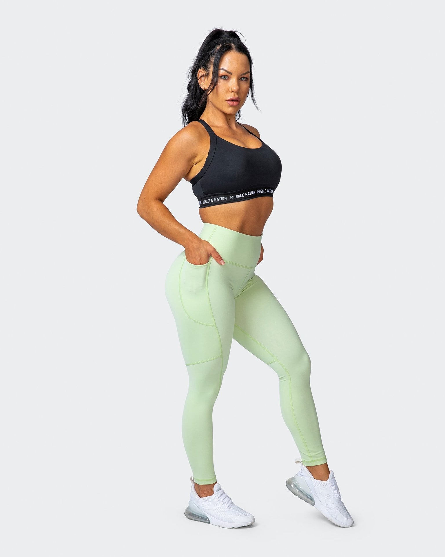 Superior Squat Pocket Ankle Length Leggings - Minty-Leggings-XXS-112123MNTY-XXS-MNAPPRL12395-7-Muscle Nation