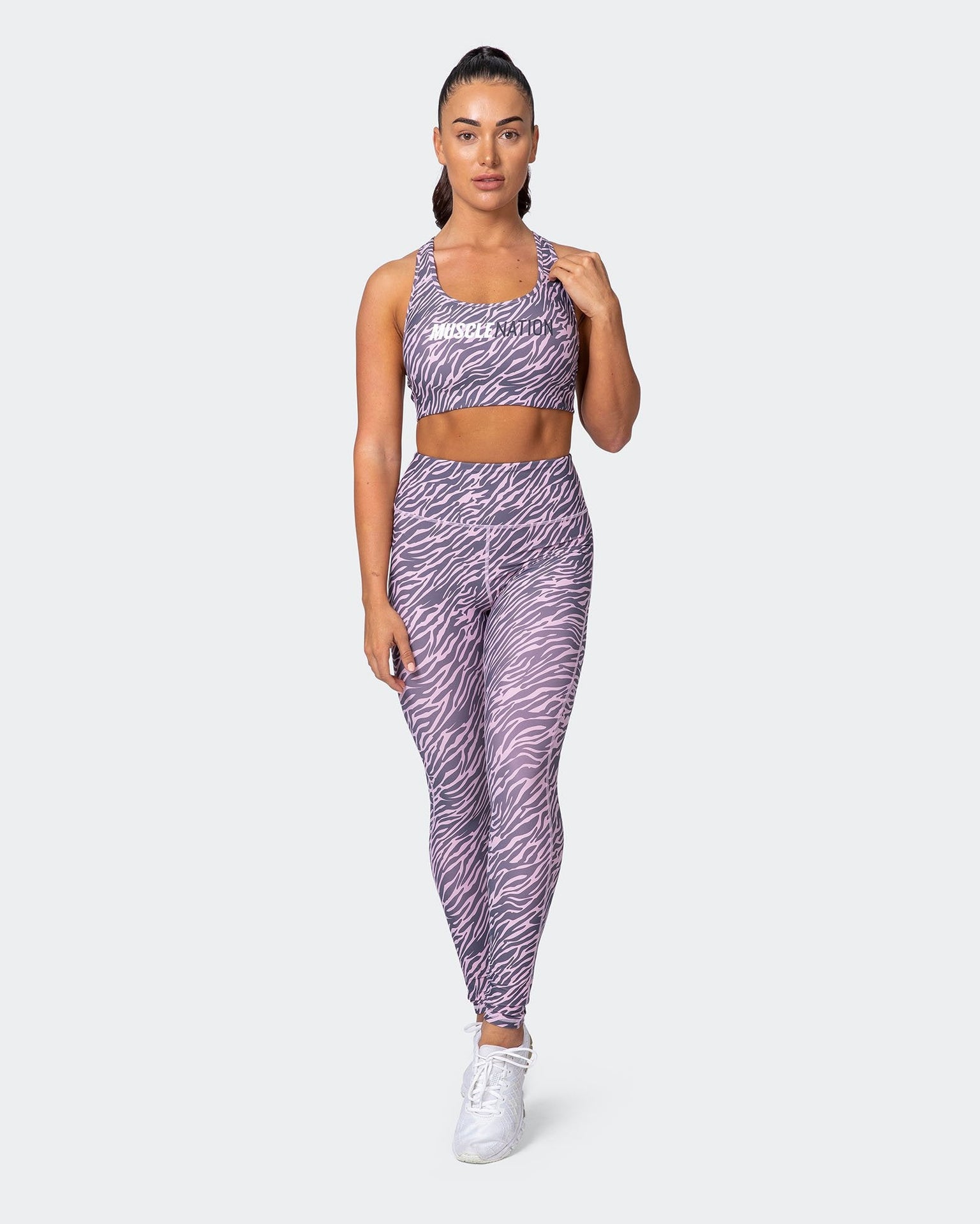 Superior Squat Full Length Leggings - Tri-Stripe-Leggings-XXS-MNAPPRL10447-MNAPPRL10447-7-Muscle Nation