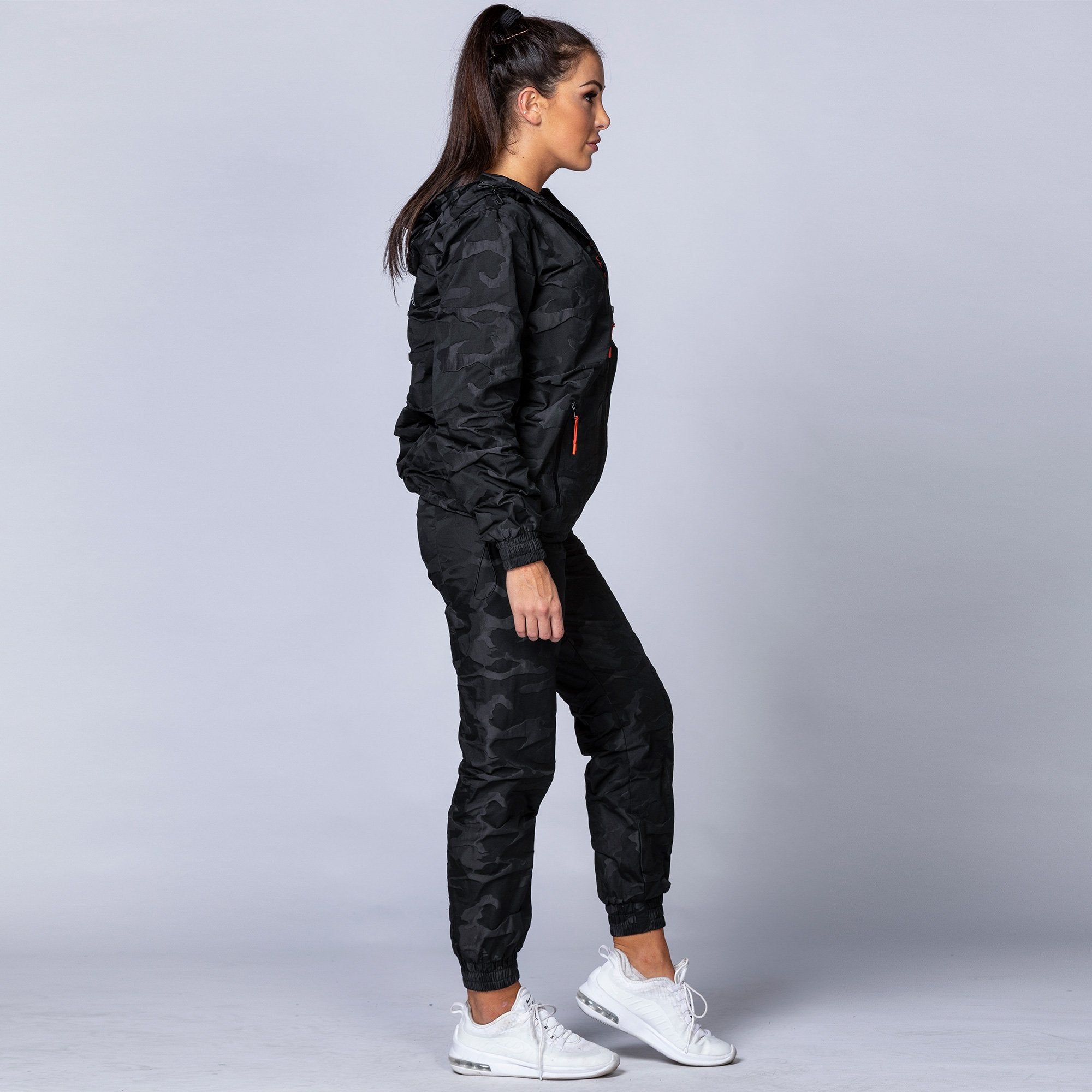 Unisex Tracksuit Jacket Black Camo Muscle Nation